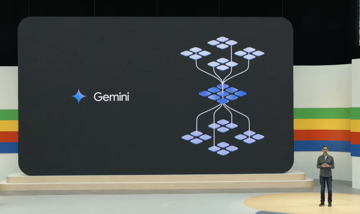Google Gemini: Sundar Pichai auf der Google IO 2024
