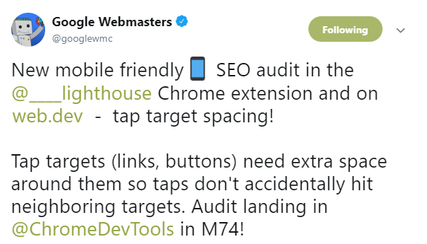 Google gibt Erweiterung des Mobile Friendly-Tests in Ligthouse und web.dev bekannt