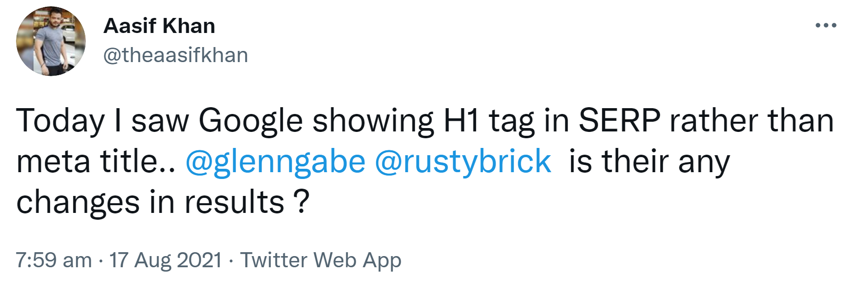 Google verwendet H1 statt Title für Suchergebnisse