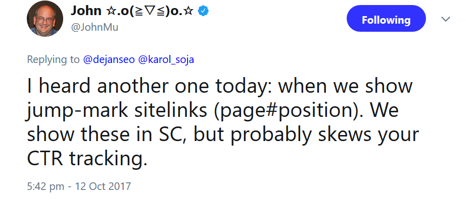 Google: Links auf Sprungmarken könne Klickstatistik verfälschen