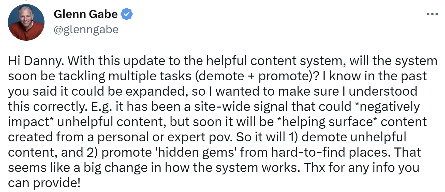 Google: Wird das Helpful Content System zukünftig auch hilfreiche Inhalte aufwerten?