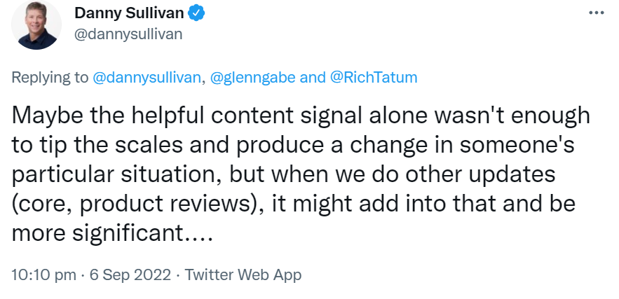 Google Helpful Content Update könnte in Kombination mit dem Google Core Update deutlichere Auswirkungen zeigen