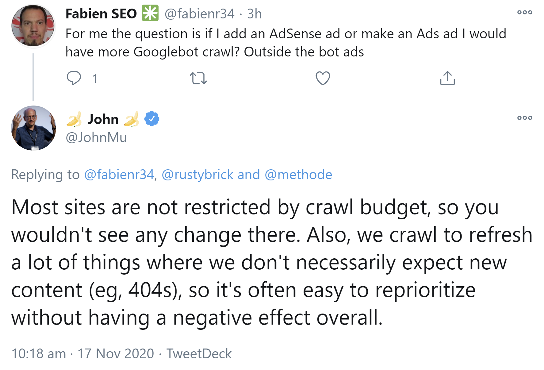 Google: Beeinträchtigt das Schalten von Anzeigen das Crawlbudget?