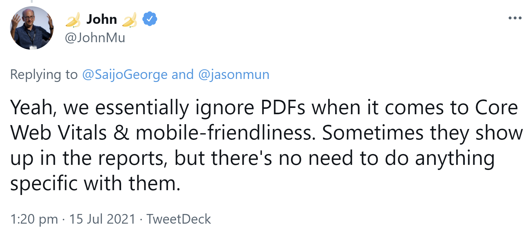 Google ignoriert PDFs bei den Core Web Vitals und der Mobilfreundlichkeit