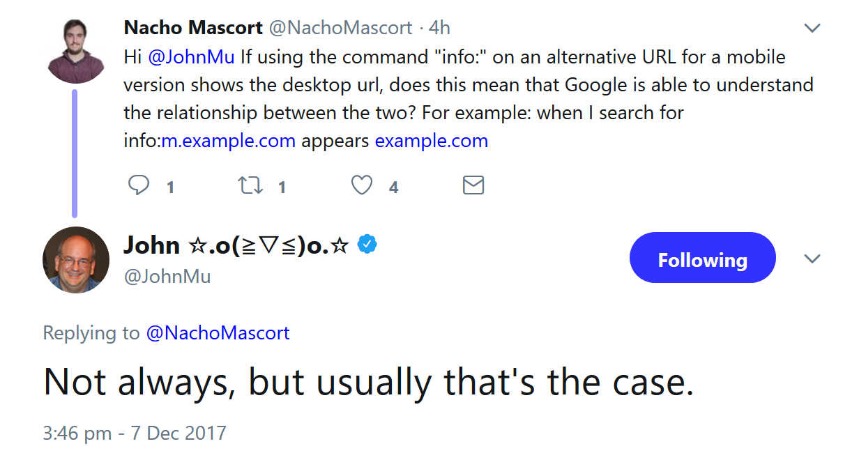 Google: wie man erkennen kann, ob Google mobile und Desktop-Version einer Webseite richtig einordnet