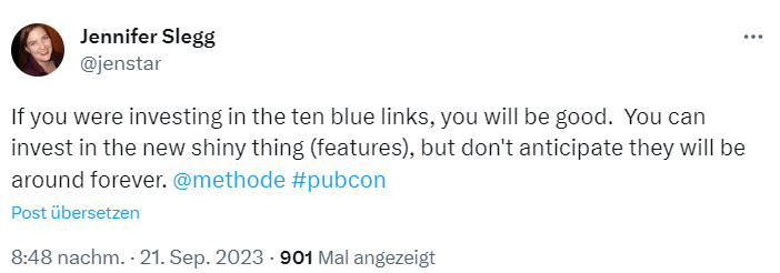 Google: Investition in Blue Links lohnt sich