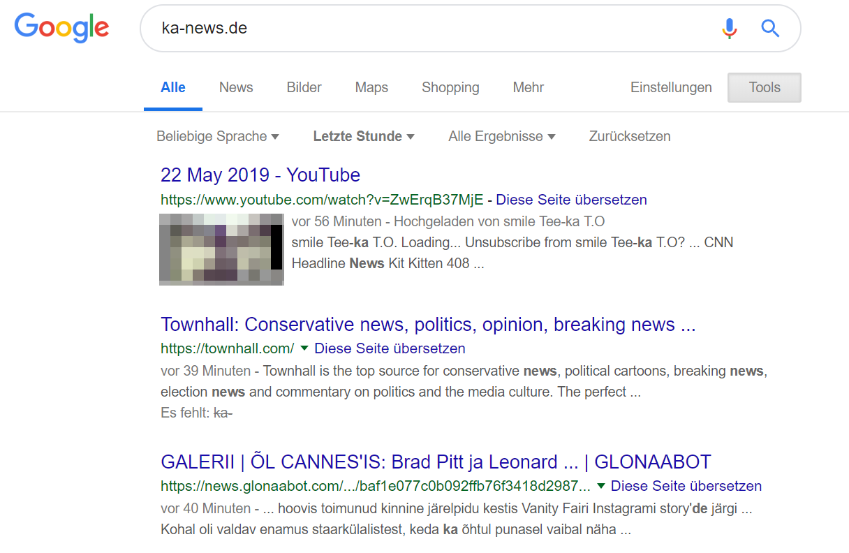 Google zeigt irrelevante Ergebnisse