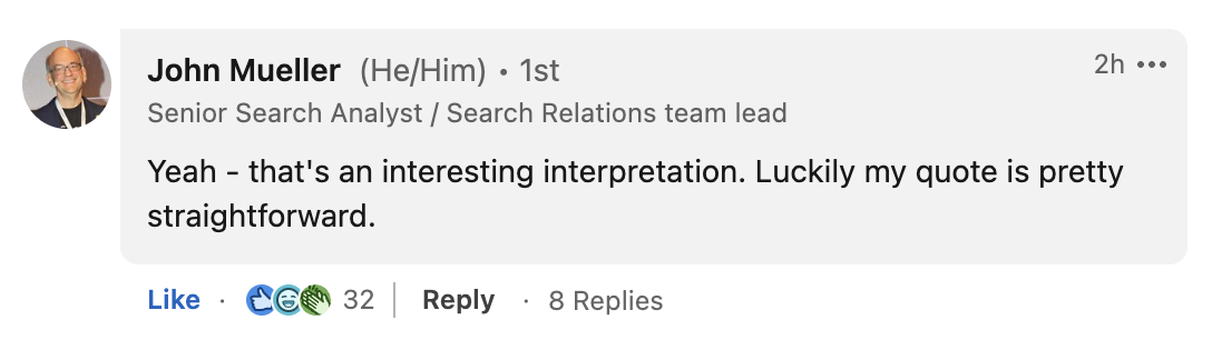 John Müller äußert sich auf LinkedIn erneut zu ausgehenden Links