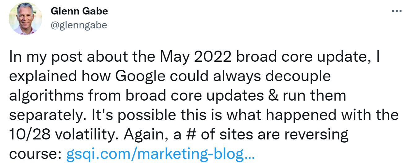 Google kann bestimmte Algorithmen von den Core Updates entkoppeln