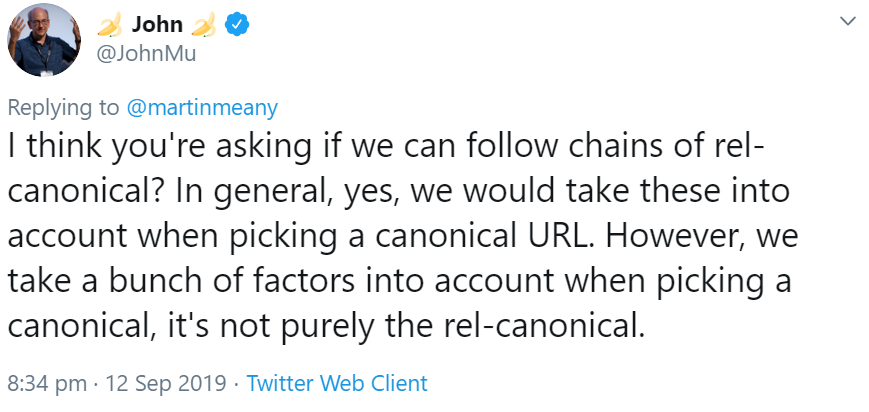 Google kann Ketten von Canonical-URLs verarbeiten