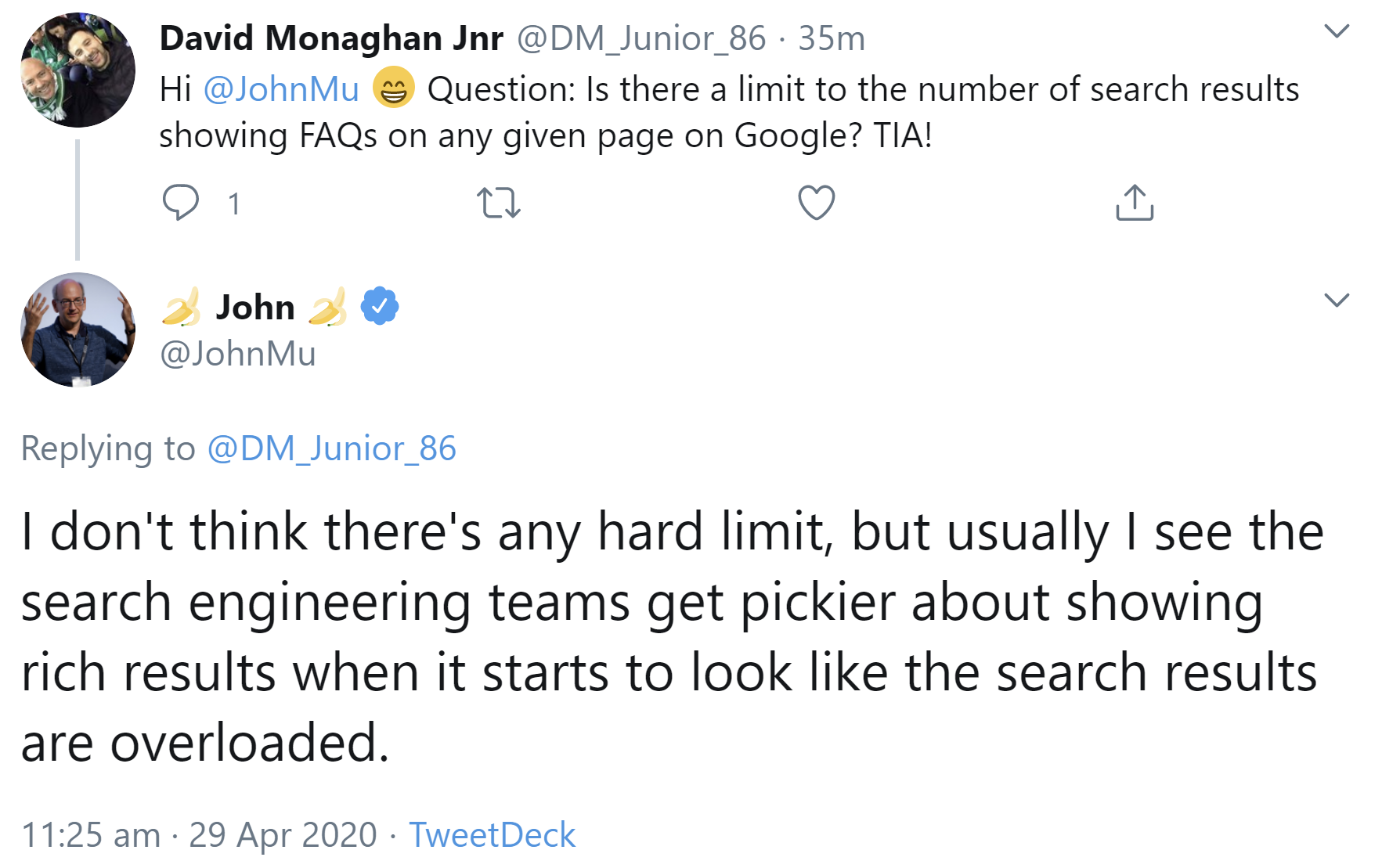 Google: keine harte Obergrenze für FAQ-Snippets