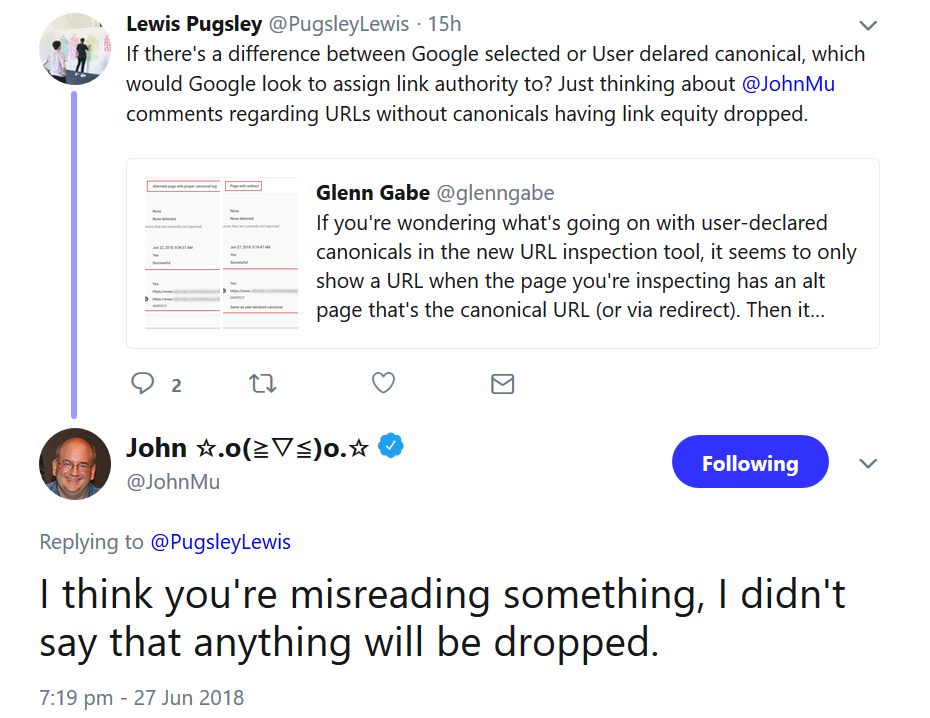 Google: Es werden keine Link wegen fehlender Canonicals ignoriert