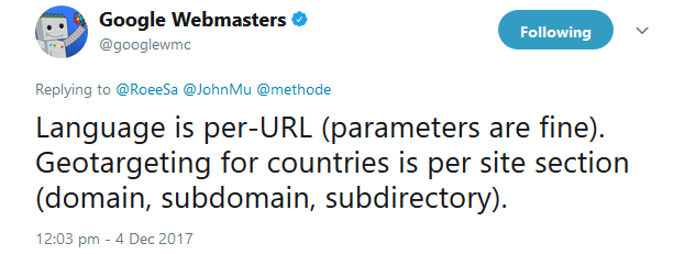 Google: Klarstellung zum Geotargeting von Webseiten