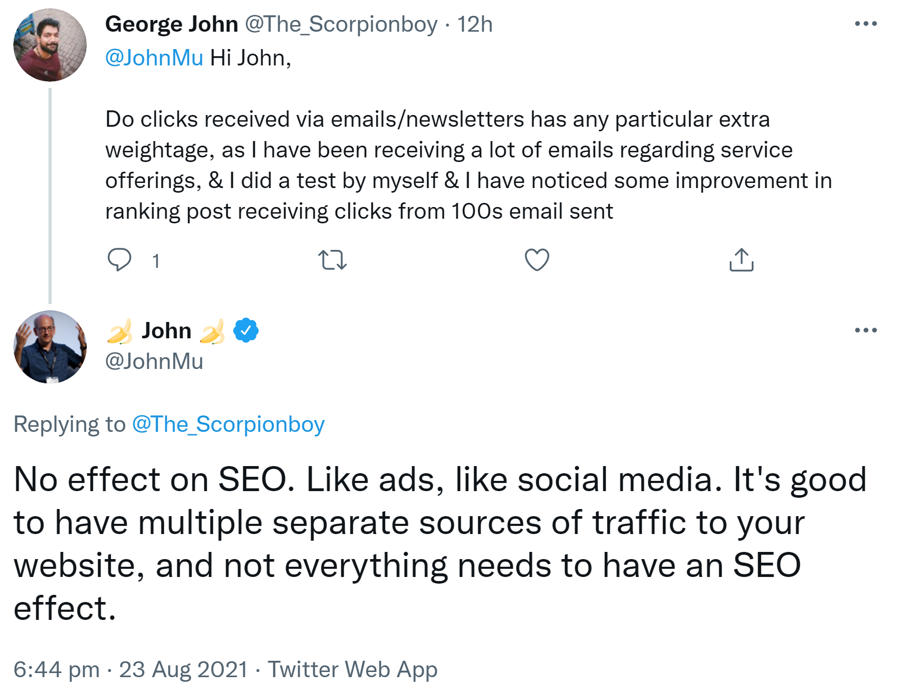 Google: Klicks aus Newslettern haben keinen SEO-Effekt