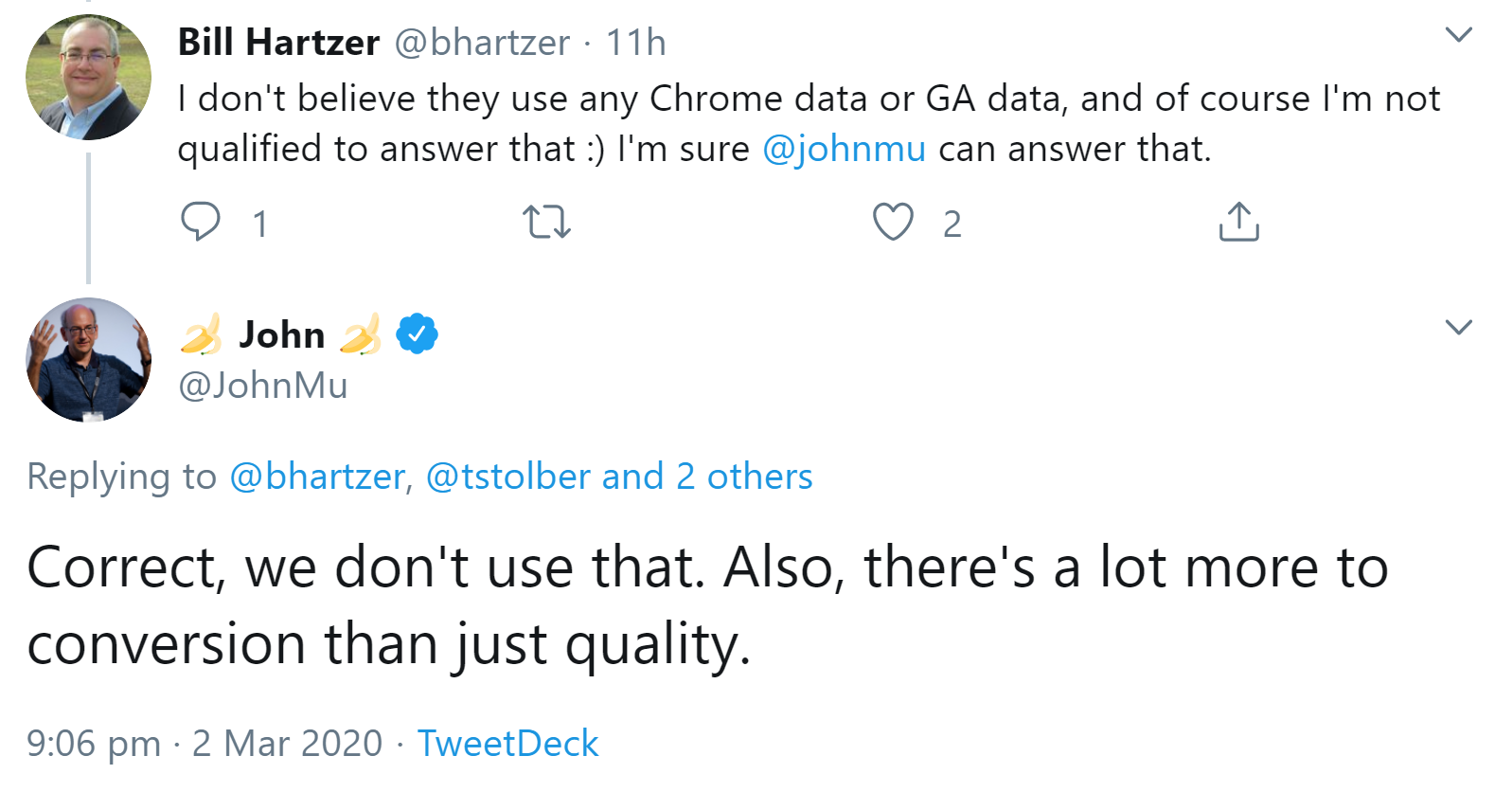 Google: Konversionen sind kein Rankingfaktor