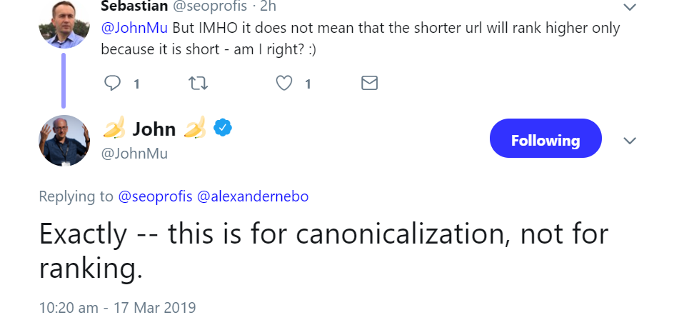 Google: kürzere URLs sichern keine besseren Rankings