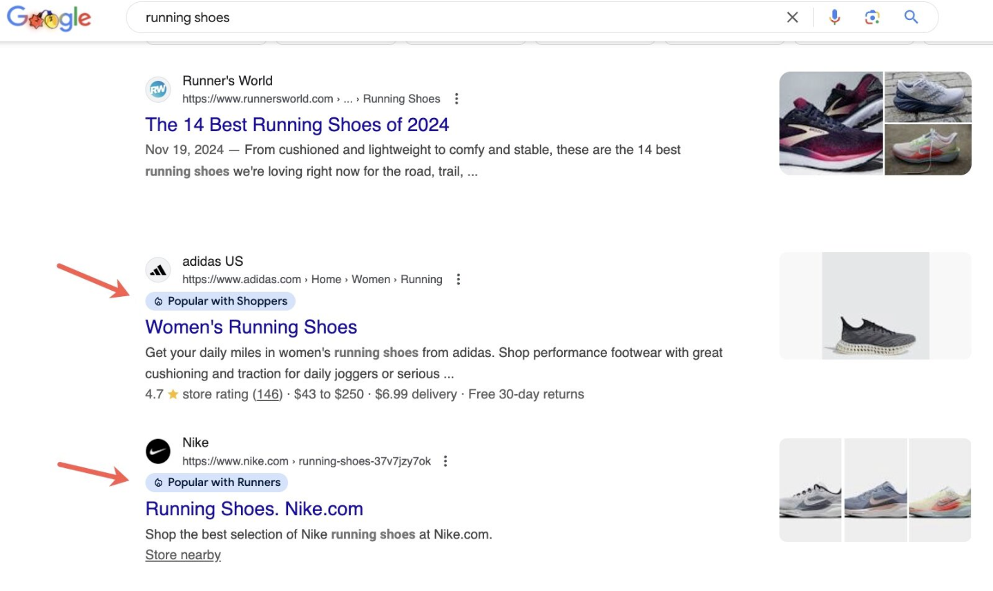Google Label: 'Popular with'