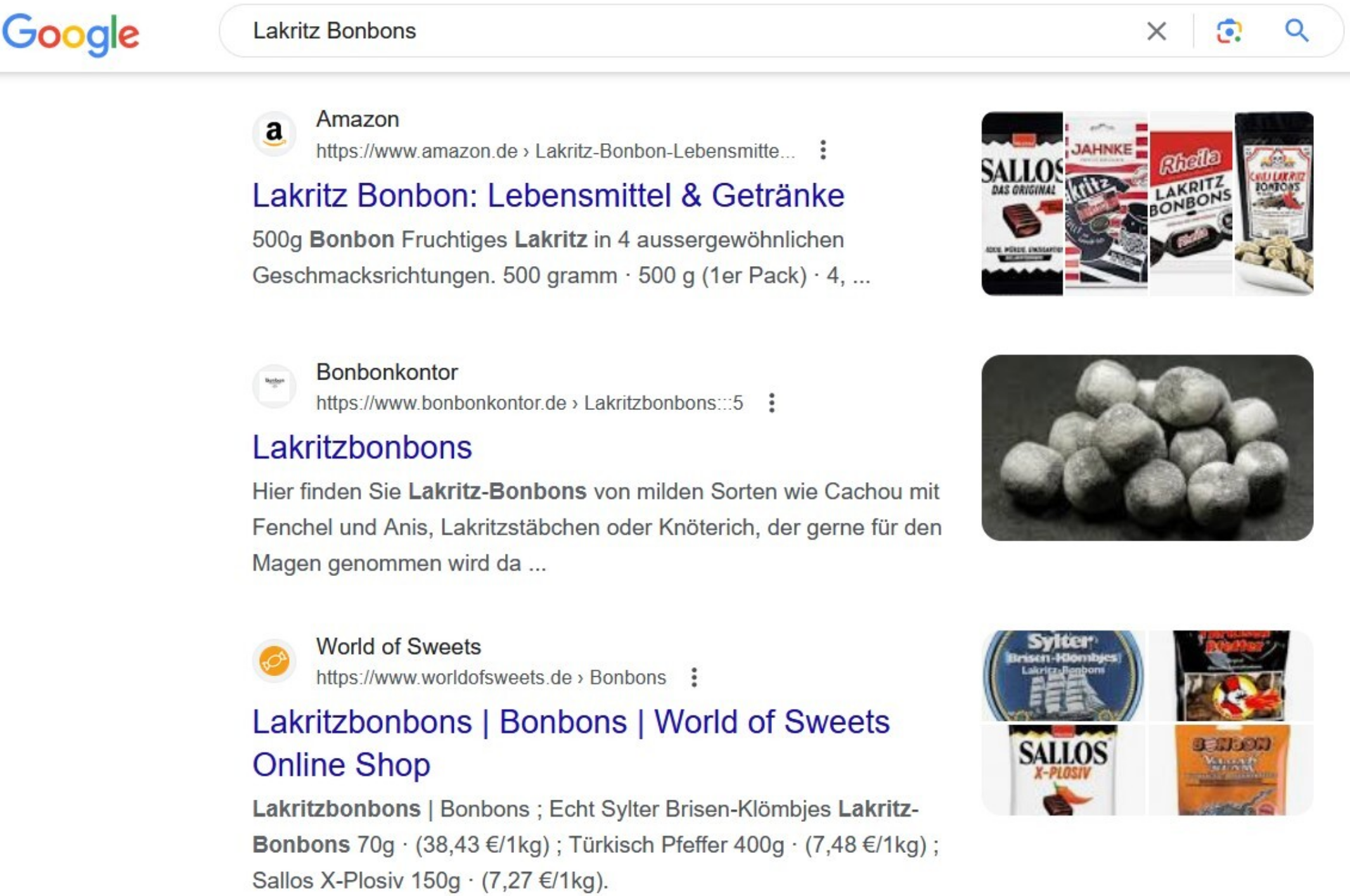 Google testet Suchergebnisse mit größeren Thumbnails