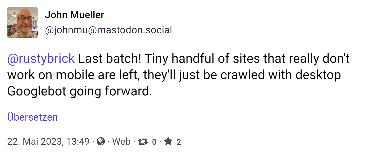 Google: Letzte Websites werden auf Mobile First umgestellt