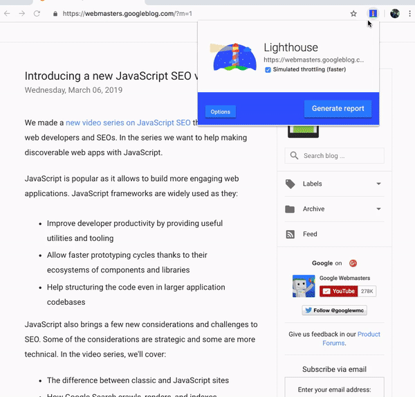 Google Lighthouse: Test auf Umgebung von Button und Links für mobile Seiten