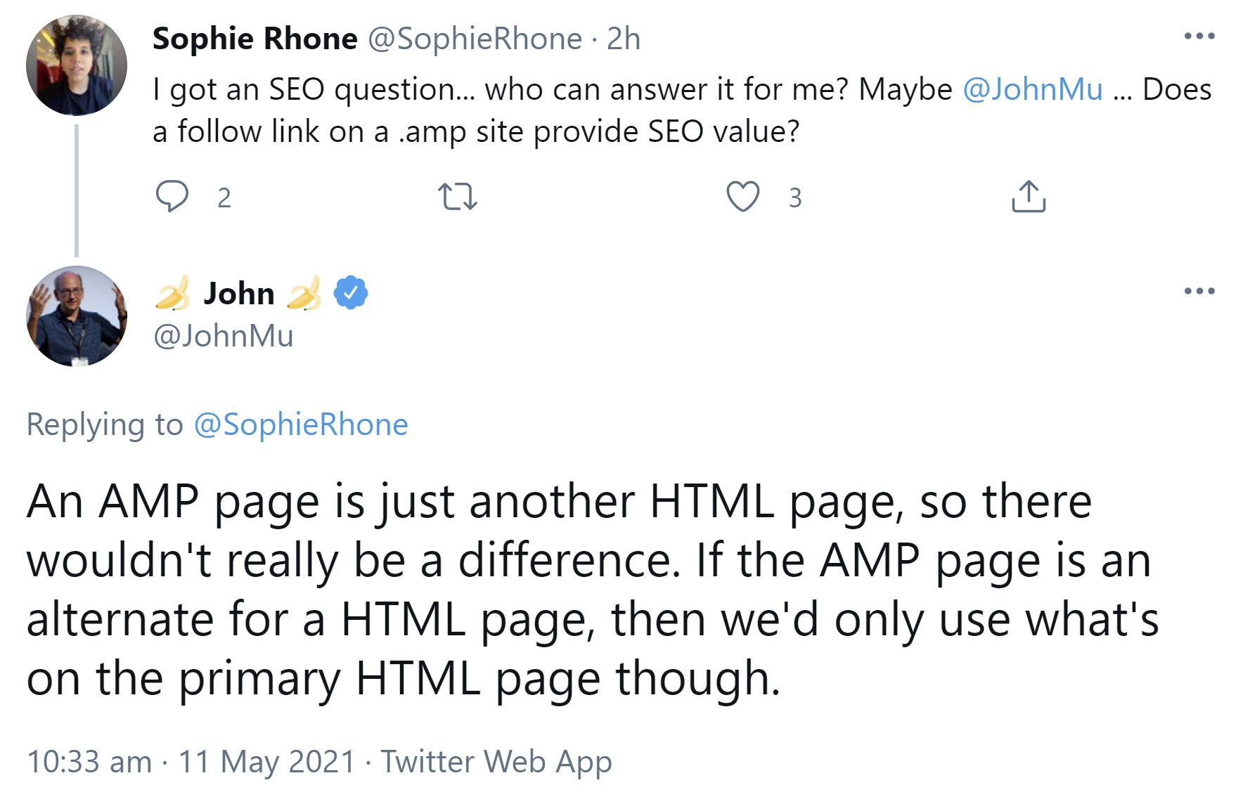 Google: Links auf AMP-Seiten werden nicht gewertet, wenn AMP-Seite zusätzlich zur HTML-Version besteht