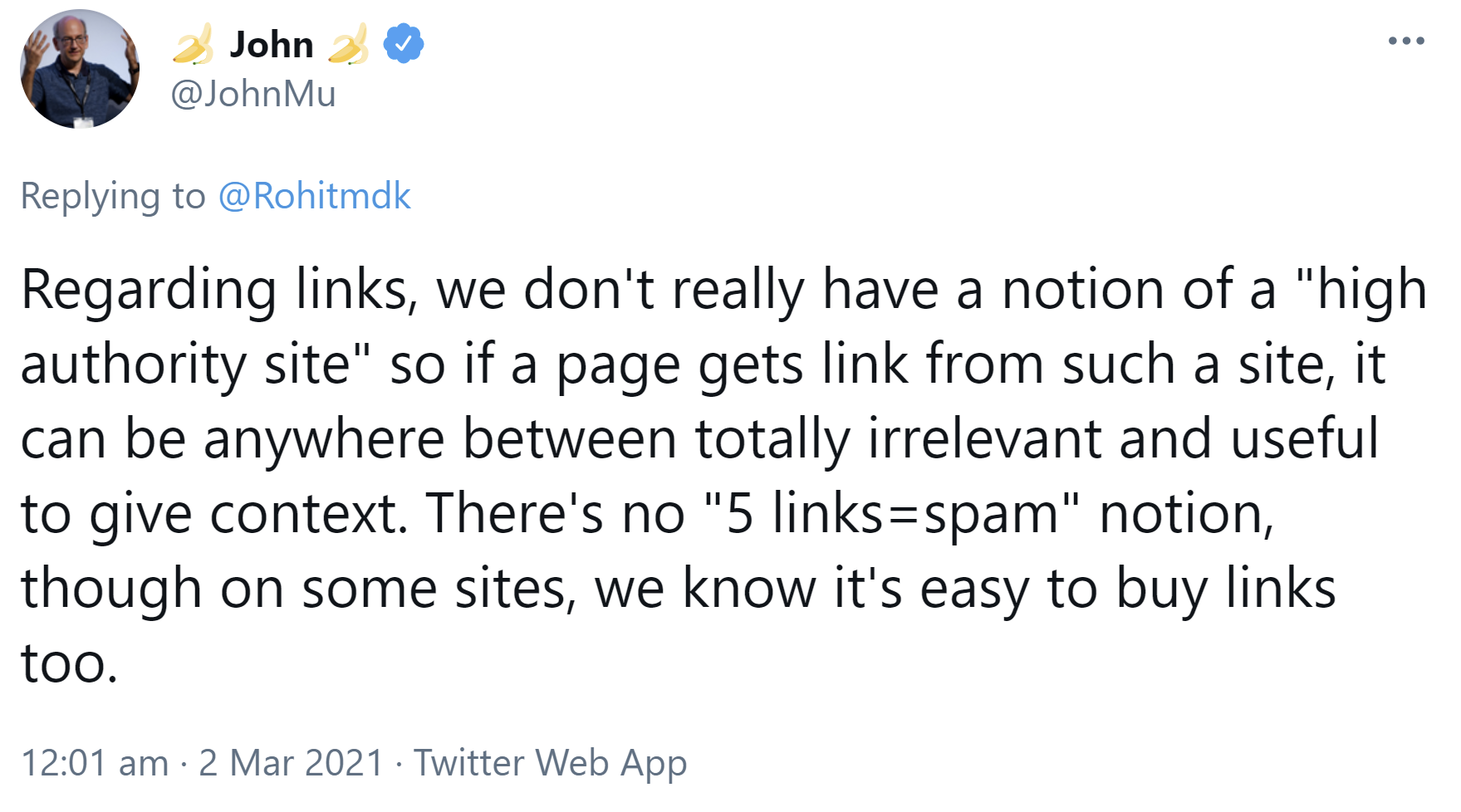 Google: Links von derselben Website können irrelevant oder hilfreich sein