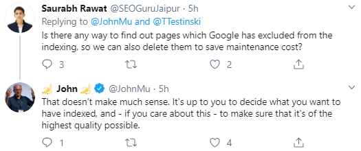 Google: Man sollte selbst entscheiden, welche Seiten man im Index haben möchte