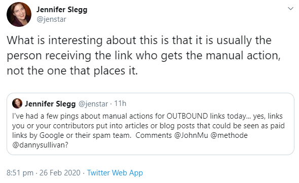 Google: vermehrt manuelle Maßnahmen wegen ausgehender Links?