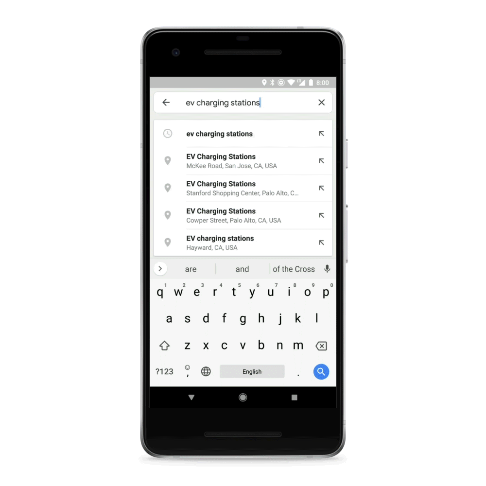 Google Maps mit Ladestationen