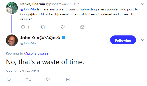 Google: Regelmäßiges Einreichen unpopulärer Beiträge bringt wenig