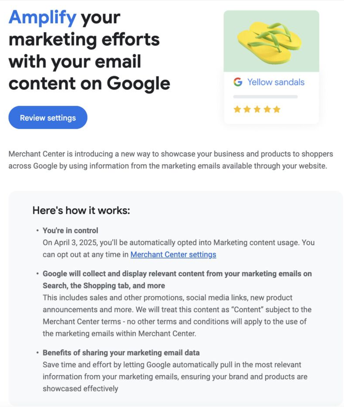 Google liest E-Mails für aktuelle Shopping-Angebote