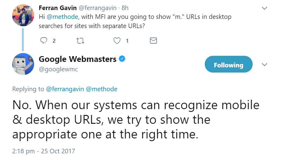 Google: Mobile First zeigt die passenden URLs je nach Desktop und Mobile