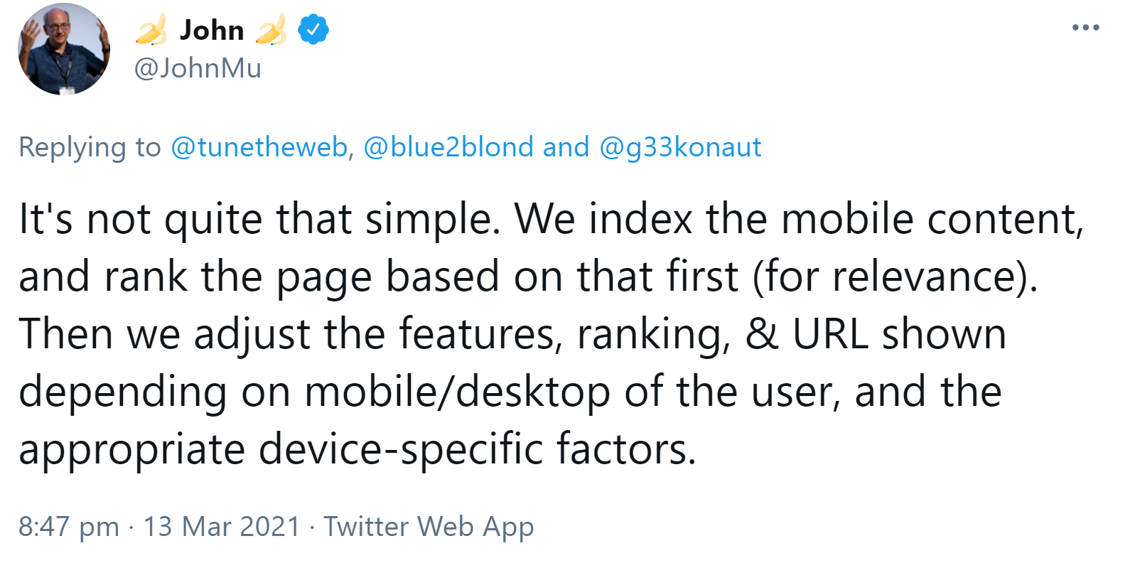Google: Mobile Page Experience wird sich trotz Mobile First zunächst einmal nicht auf die Desktop-Rankings auswirken