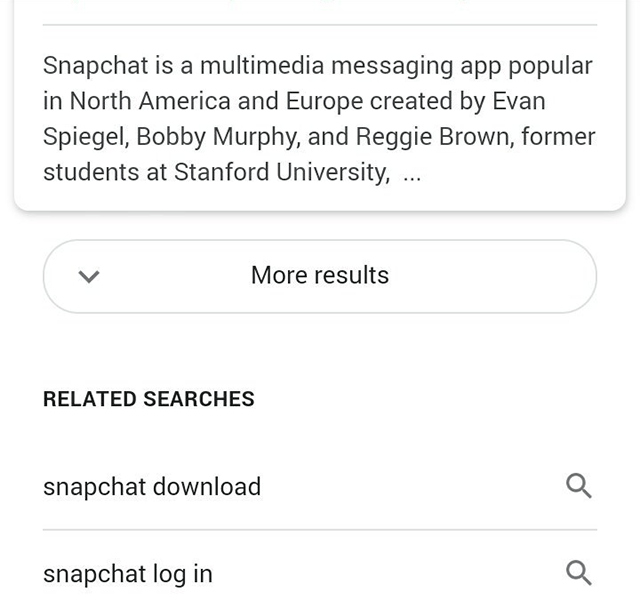 Google: Button 'More results'