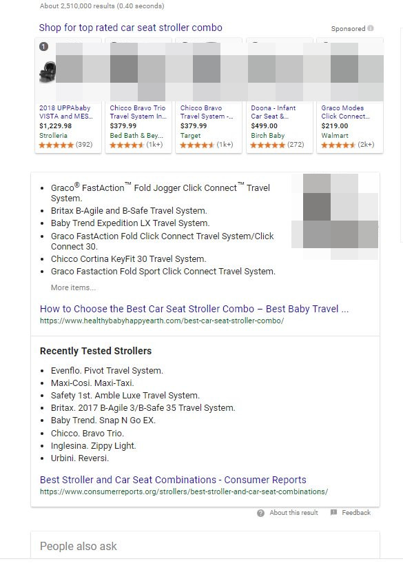 Google: mehrere Featured Snippes auf einer SERP in der Desktop-Suche