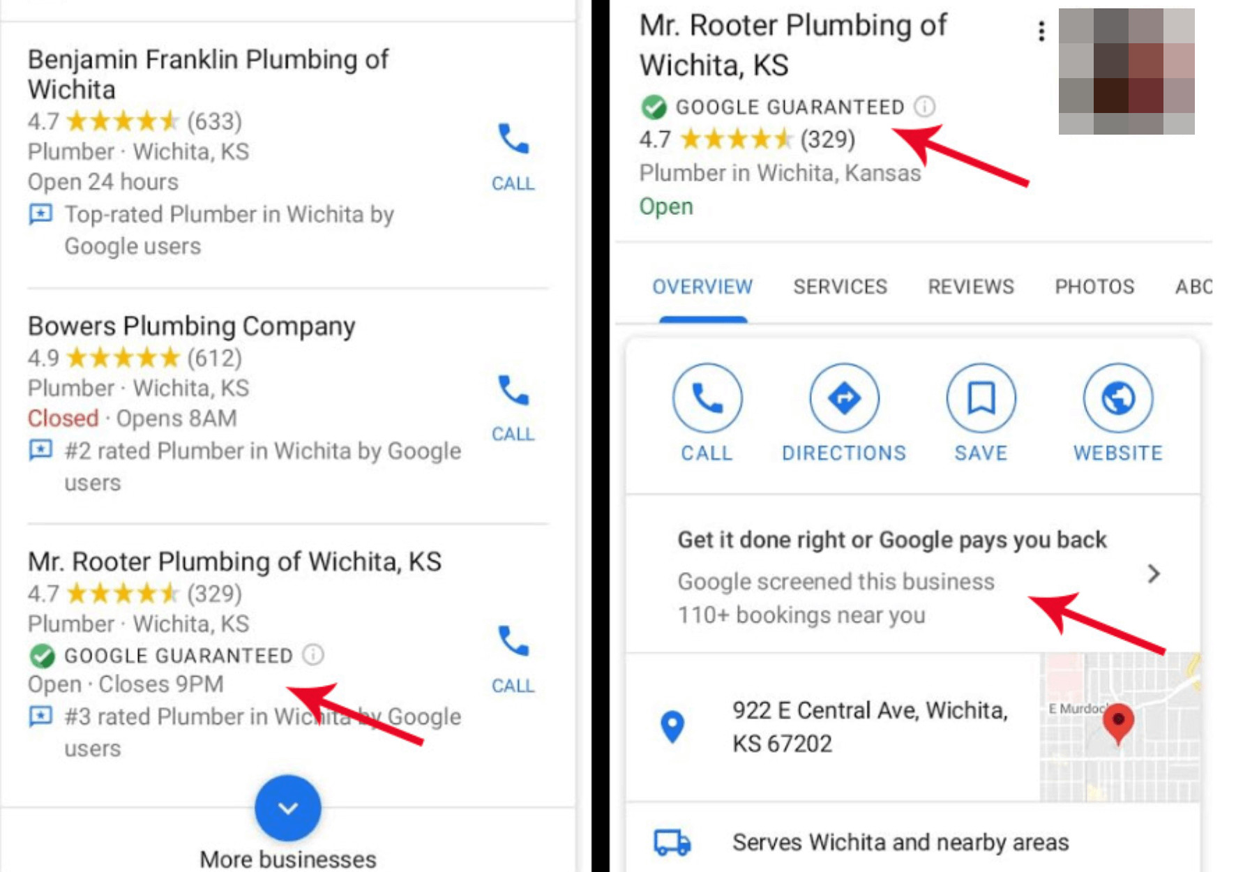 Google My Business: Einträge mit 'Google Guaranteed'-Labek