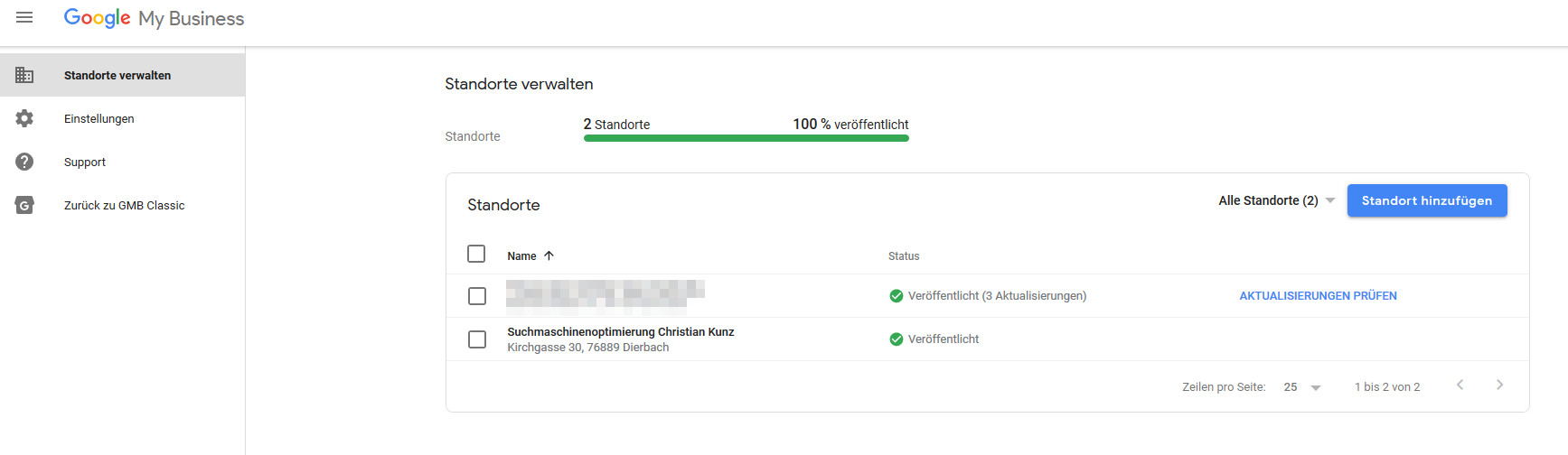 Google My Business: neues Dashboard