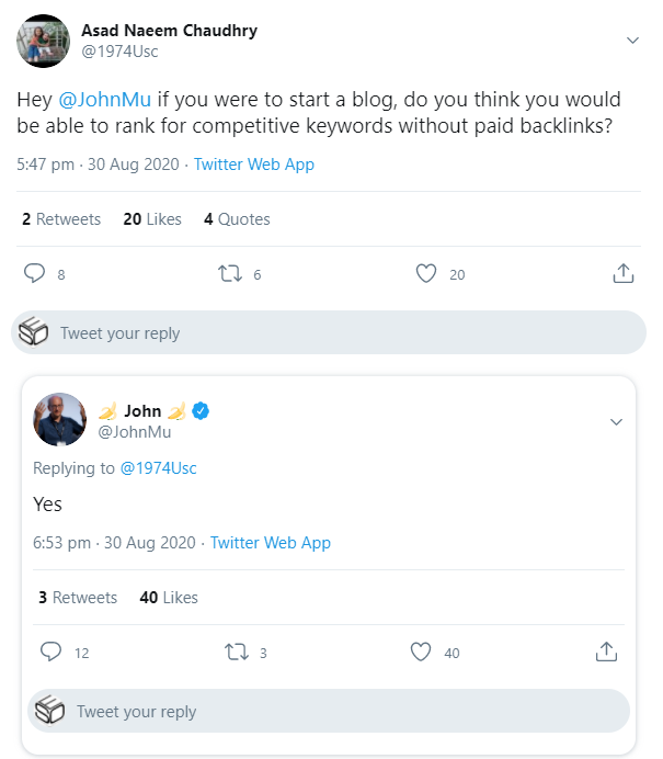 Google: Auch neue Blogs können für umkämpfte Keywords ranken - und das ohne bezahlte Backlinks