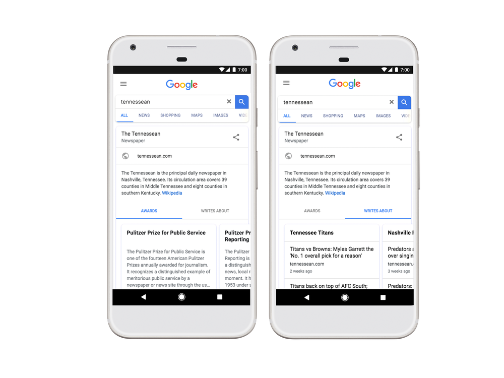 Google: neue Knowledge Card für Publisher und Verlage