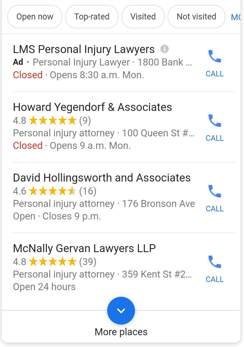 Google: neues Anzeigenlabel in der Local OneBox