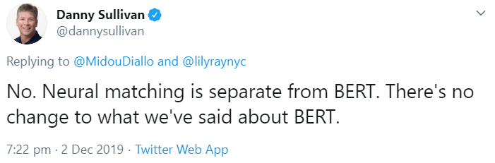 Google: Neural Matching und BERT sind nicht das Gleiche