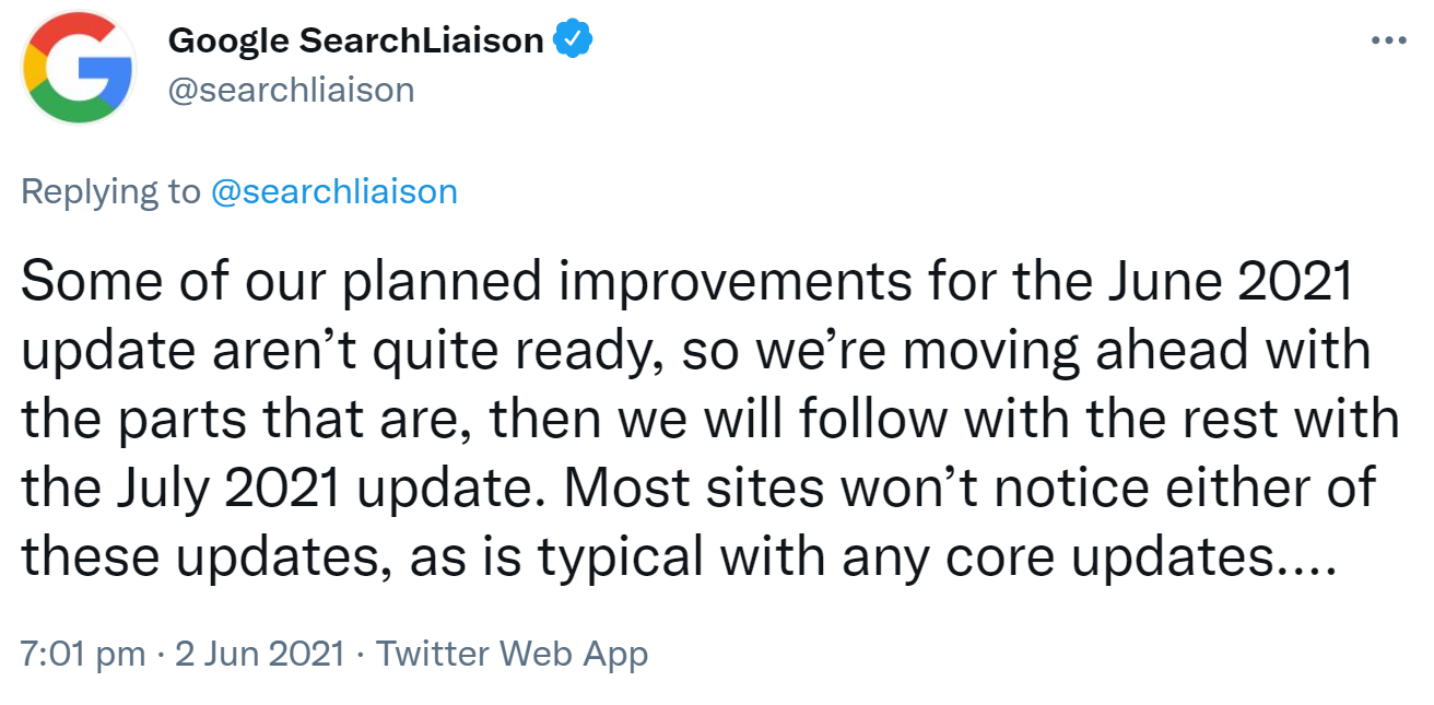 Google: weiteres Core Update folgt im Juli