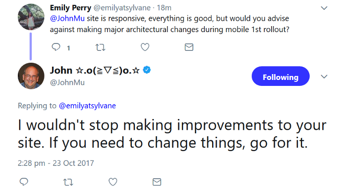 Google: niemals mit dem Optimieren aufhören