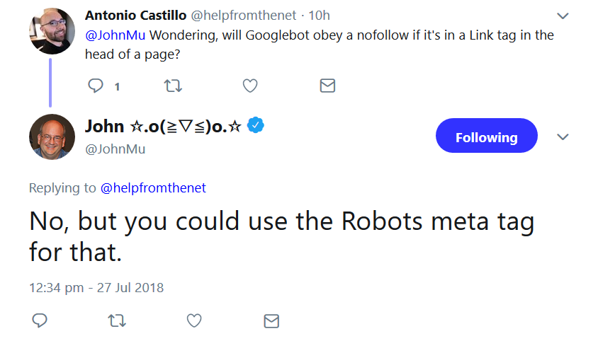 Google: 'nofollow' in Link-Tag wird nicht berücksichtigt