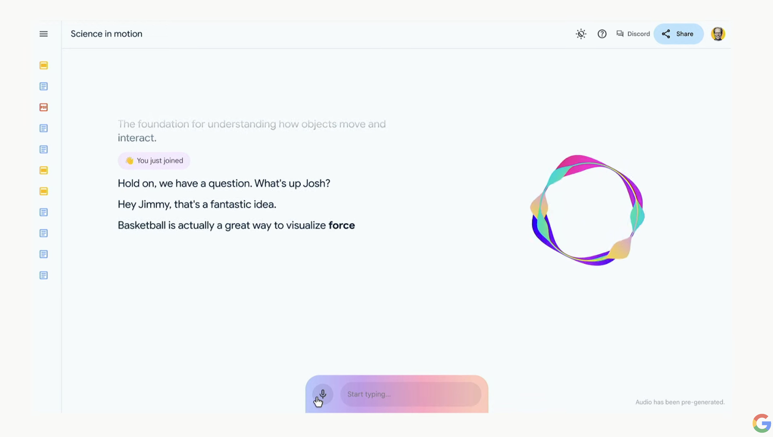 Google Notebooklm-audio-discussion