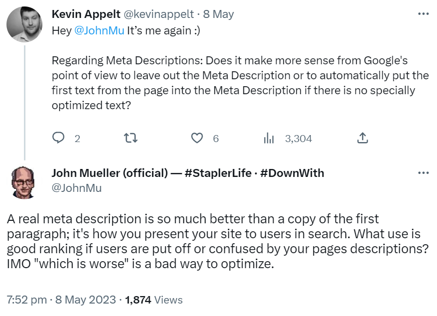 Google: Ohne gute Meta Descriptions sind gute Rankings nicht viel wert