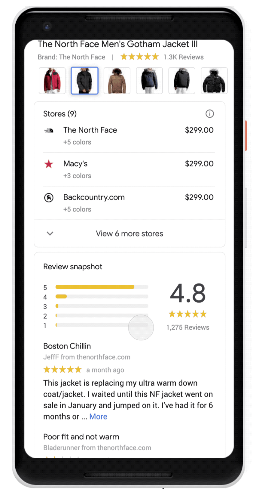 Google: organische Produkt-Listings