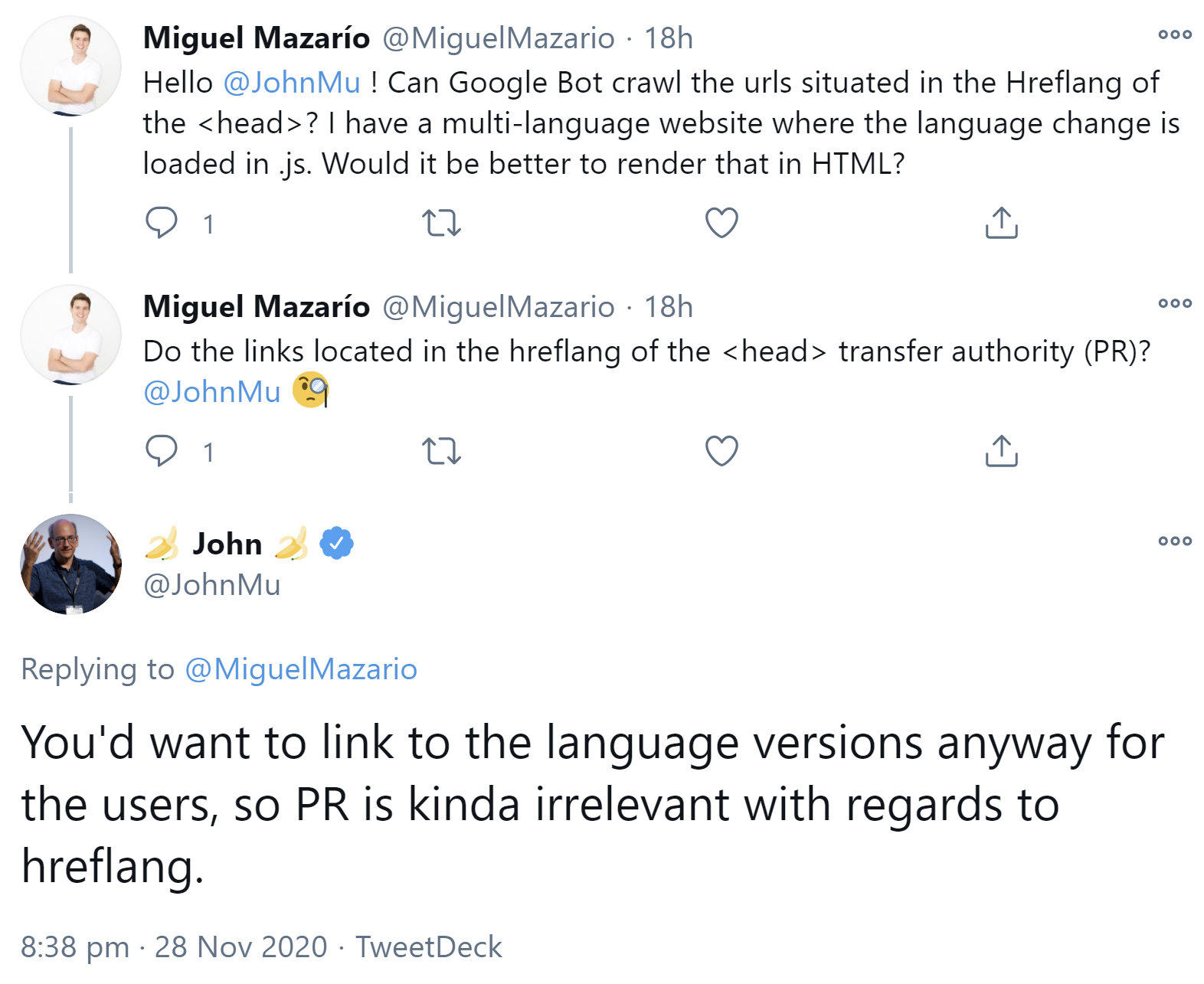 Google: PageRank für Hreflang nicht relevant