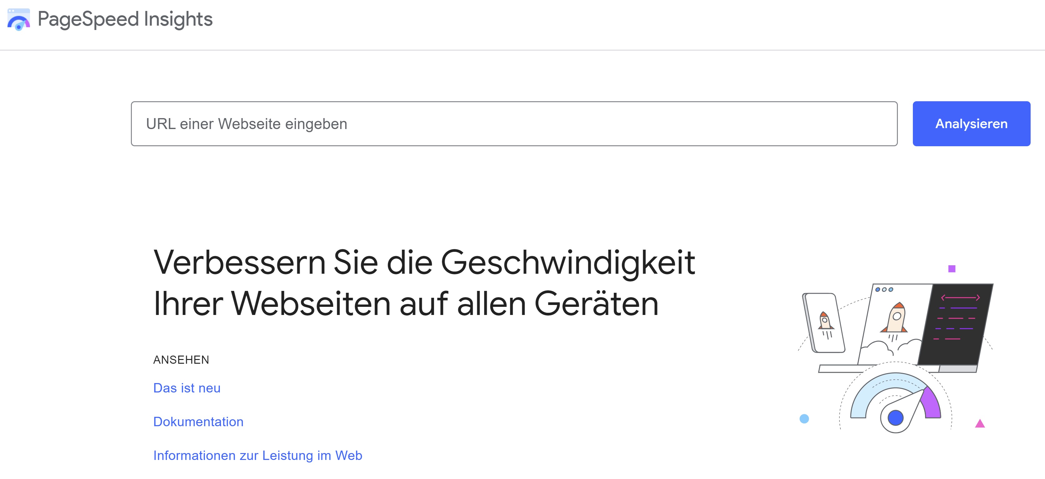 PageSpeed Insights neu