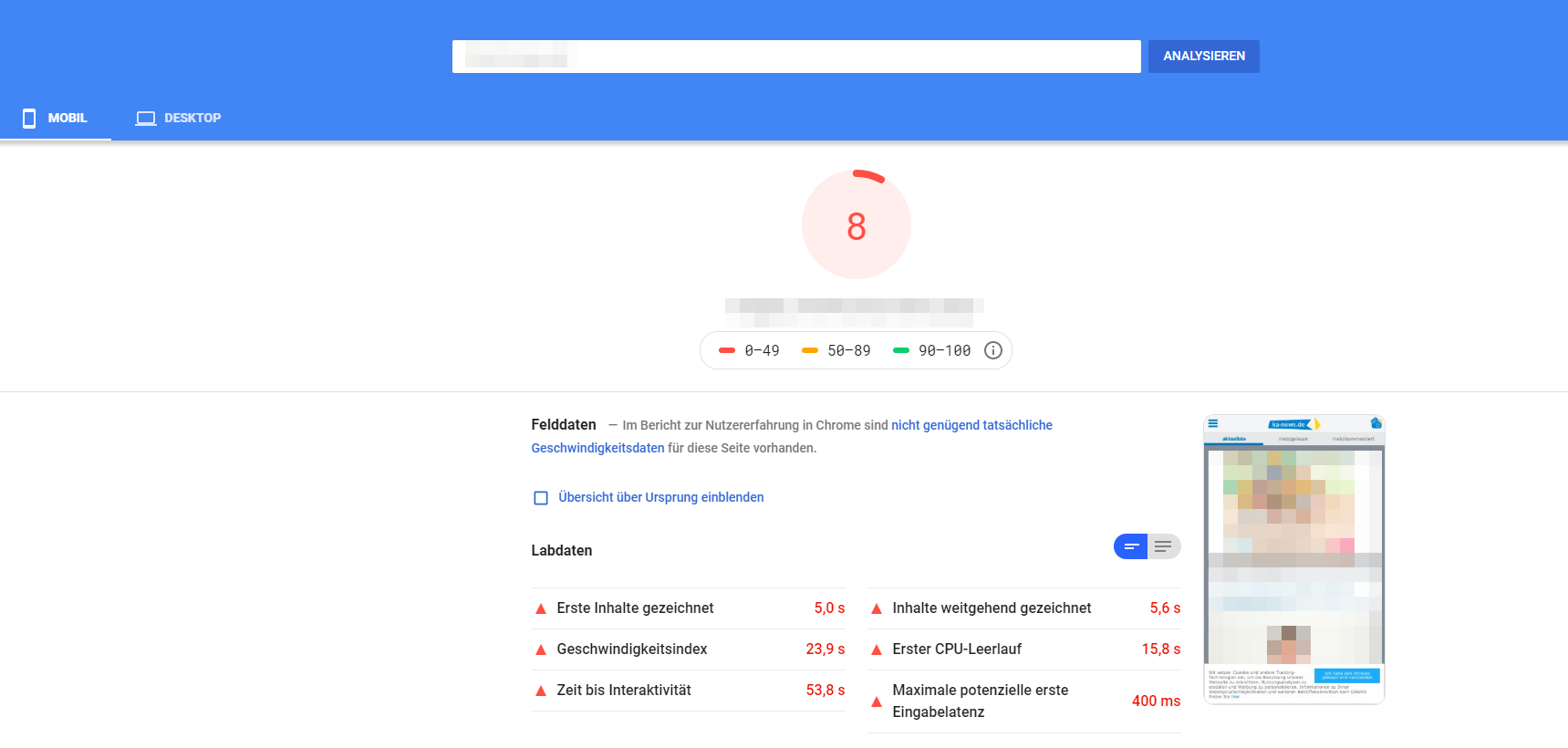 Google PageSpeed Inisights: Update vom Mai 2019